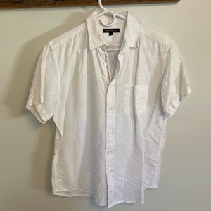 White linen short sleeve button down from BANANA REPUBLIC!